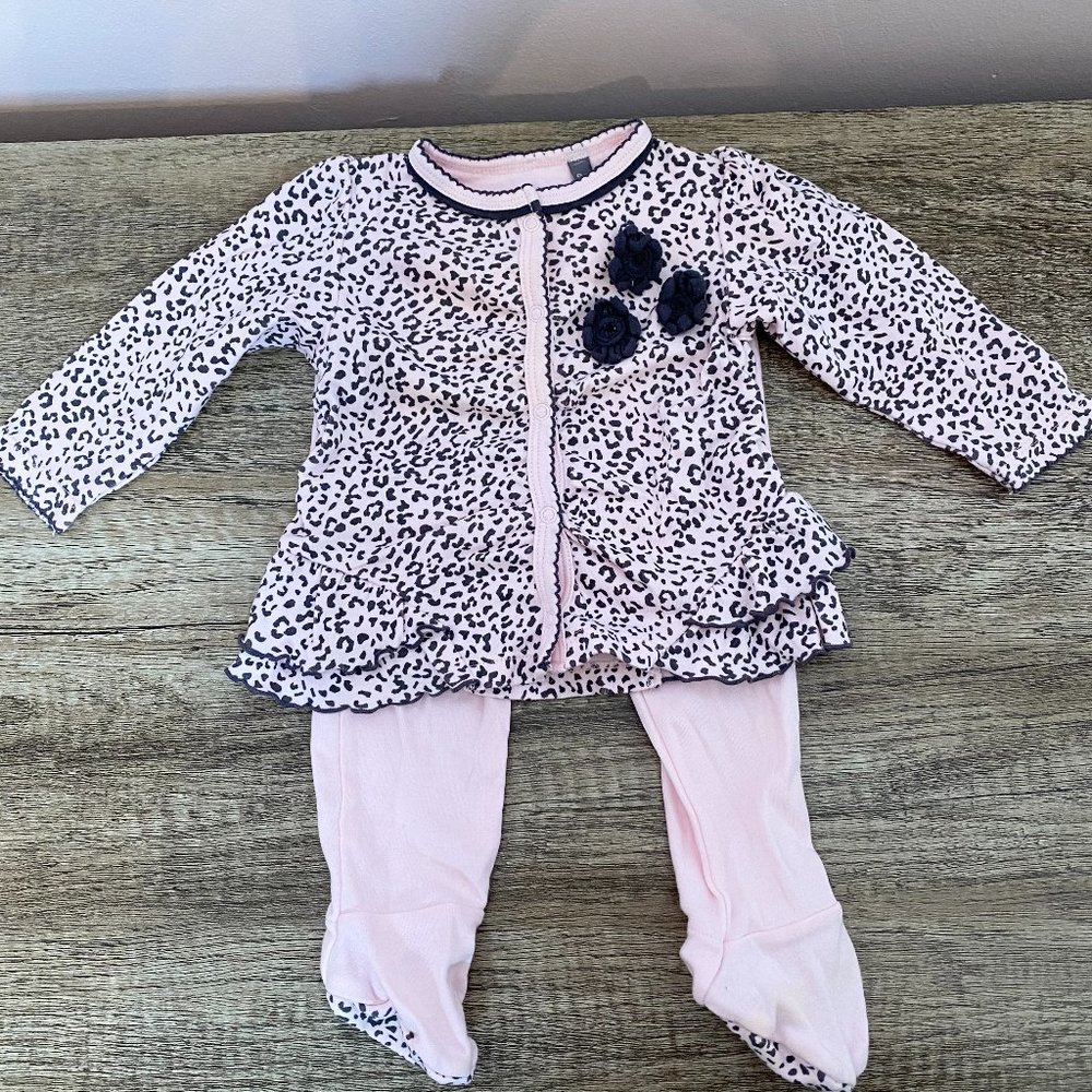 Petit Lem Signature Footie Leggings Outfit Sz 9M